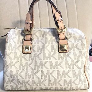 Michael Kors Vanilla Satchel Purse Bag